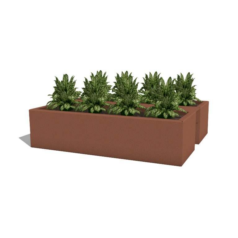 Gepoedercoat staal balkonplantenbak 60 cm