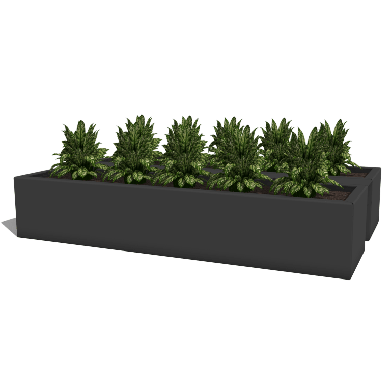 Gepoedercoat staal balkonplantenbak 80 cm