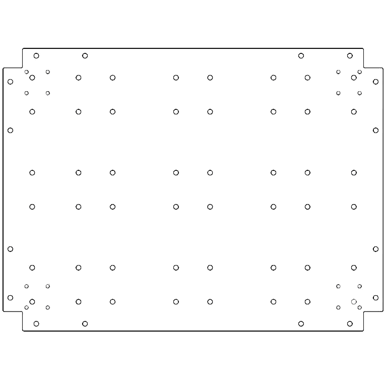 Verzinkt staal bodemplaat 60 x 80 cm