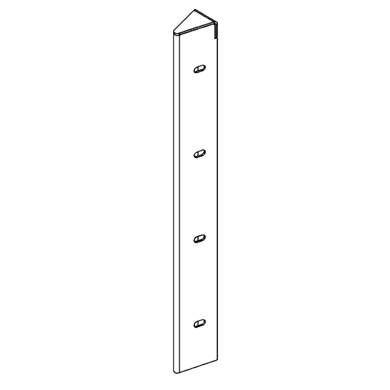 Cortenstaal hoekstuk 30° 40 cm