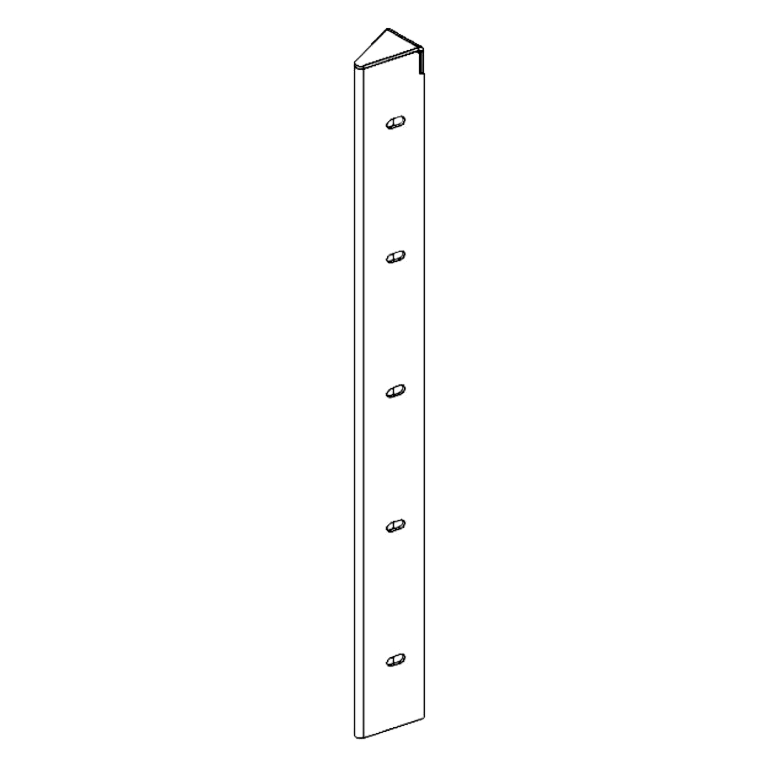 Cortenstaal hoekstuk 30° 50 cm