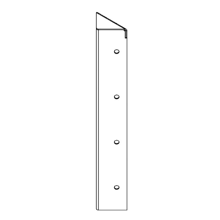 Cortenstaal hoekstuk 90° 40 cm