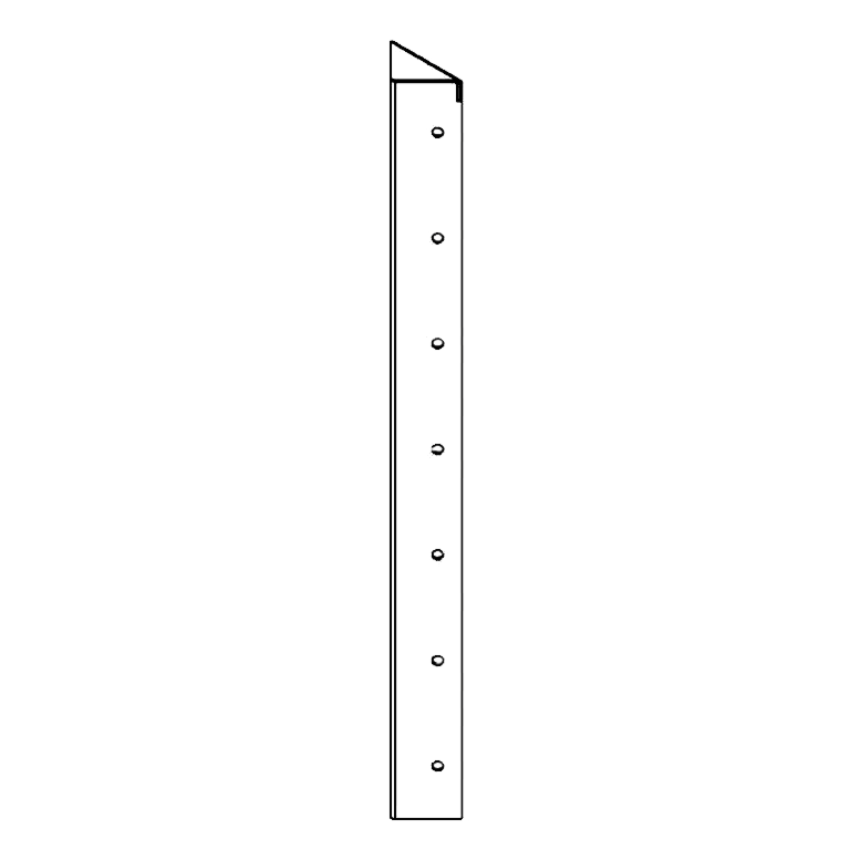 Cortenstaal hoekstuk 90° 70 cm