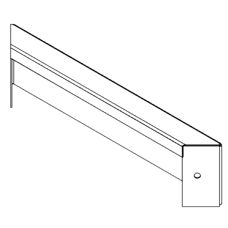 Cortenstaal paneel 10 x 40 cm