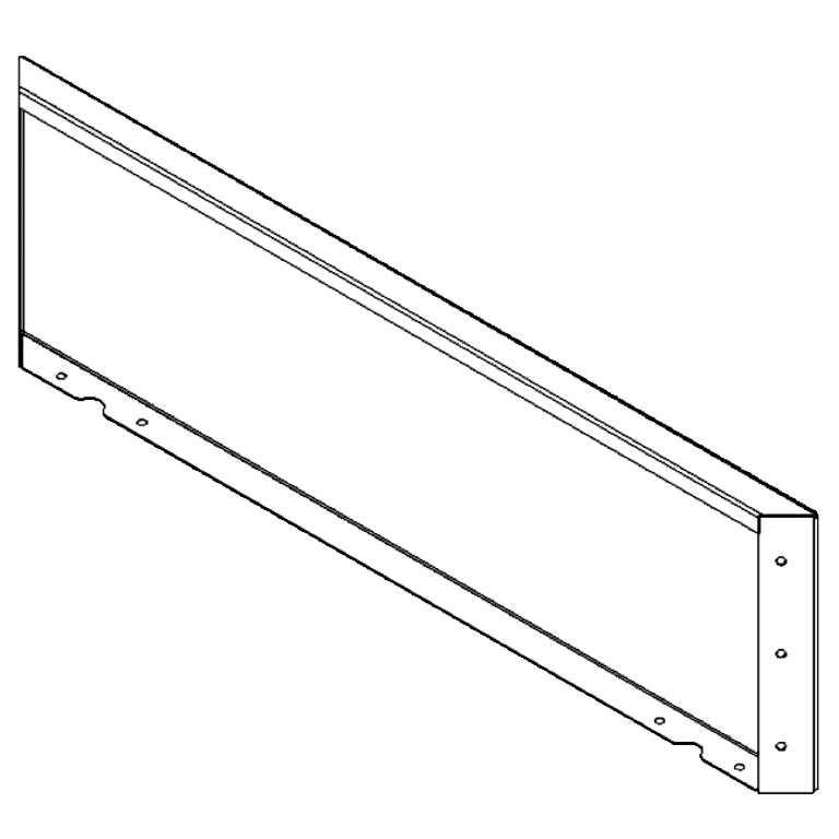 Gepoedercoat staal paneel 30 x 100 cm