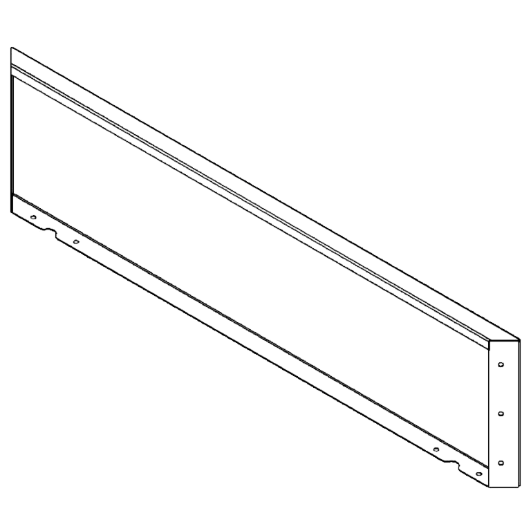 Gepoedercoat staal paneel 30 x 120 cm