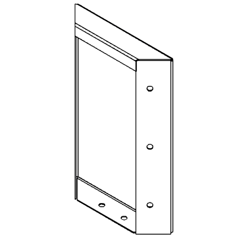 Gepoedercoat staal paneel 30 x 20 cm