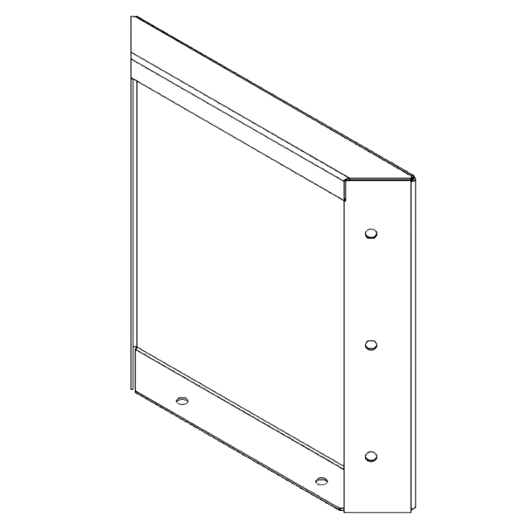 Gepoedercoat staal paneel 30 x 30 cm