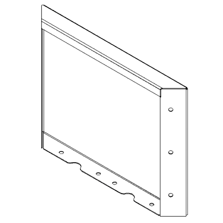 Gepoedercoat staal paneel 30 x 40 cm