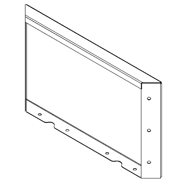 Gepoedercoat staal paneel 30 x 50 cm