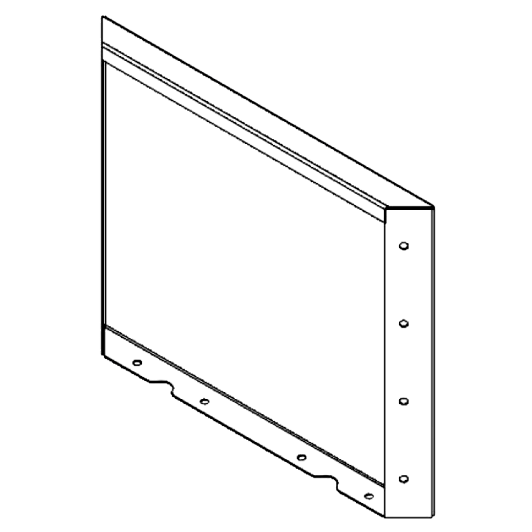 Gepoedercoat staal paneel 40 x 50 cm