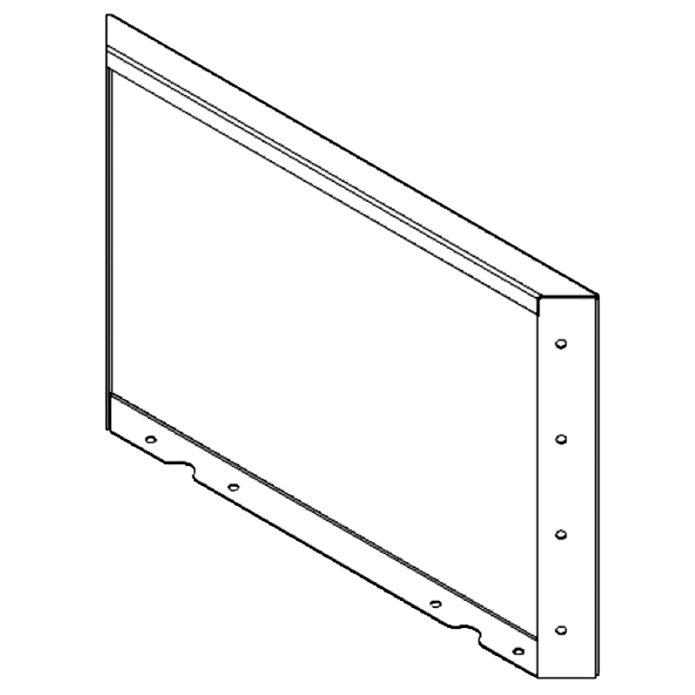 Gepoedercoat staal paneel 40 x 60 cm