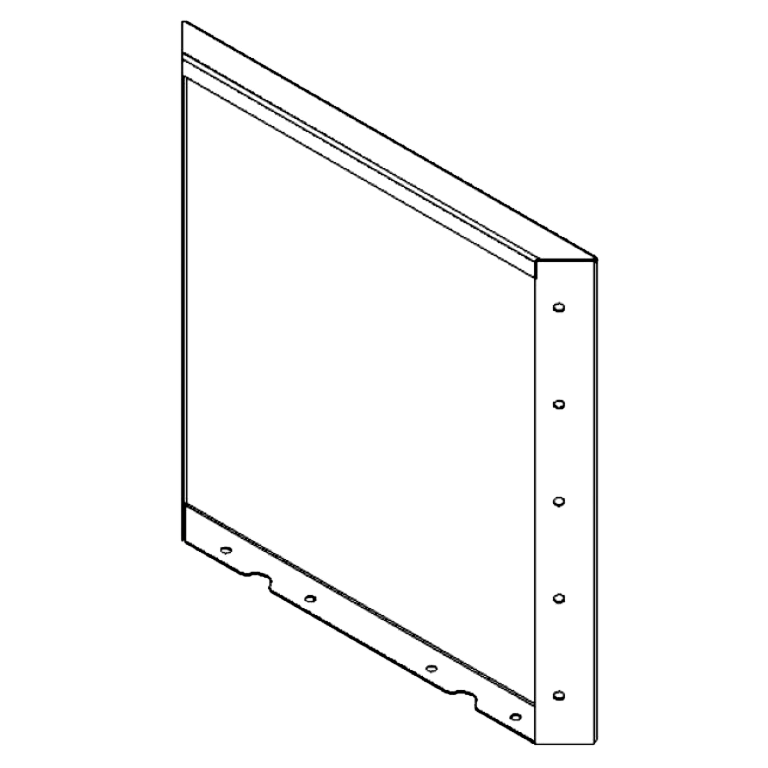 Gepoedercoat staal paneel 50 x 50 cm