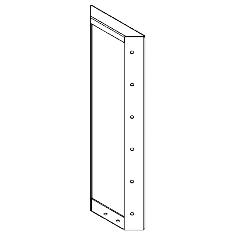 Cortenstaal paneel 60 x 20 cm