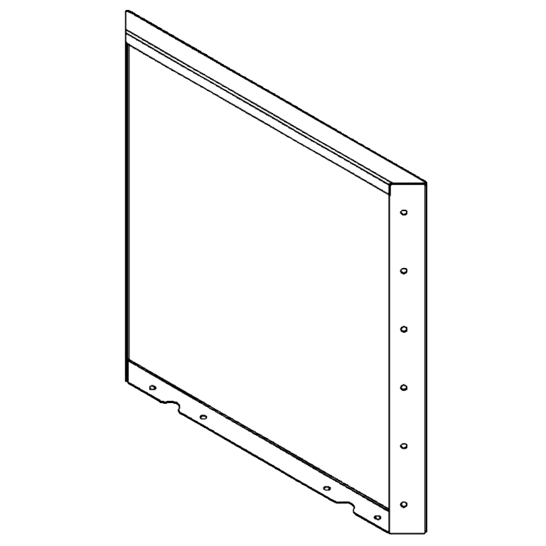 Gepoedercoat staal paneel 60 x 60 cm