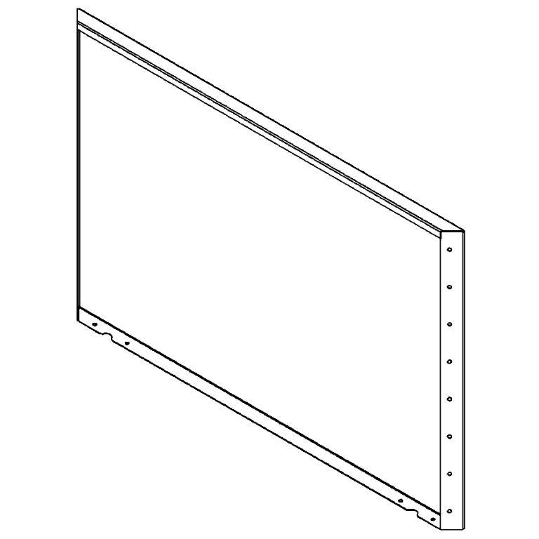 Gepoedercoat staal paneel 80 x 120 cm