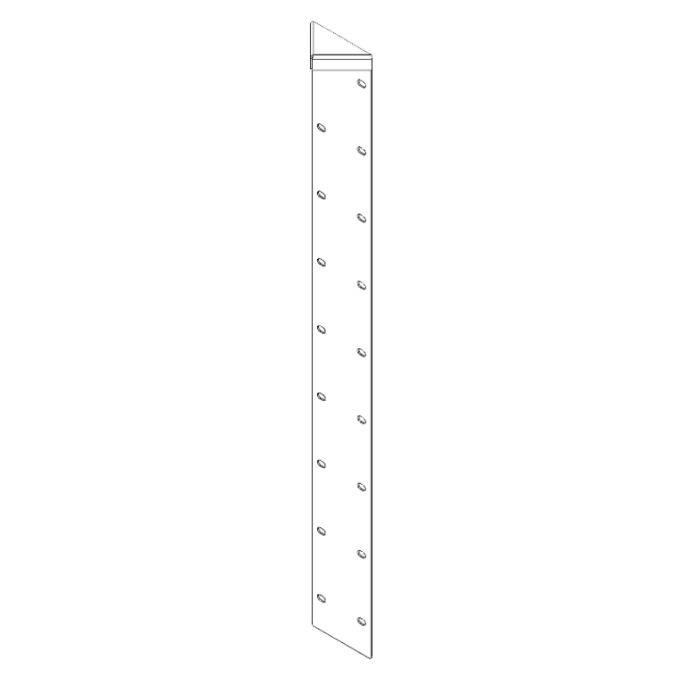 Cortenstaal hoekstuk 180° 100 cm