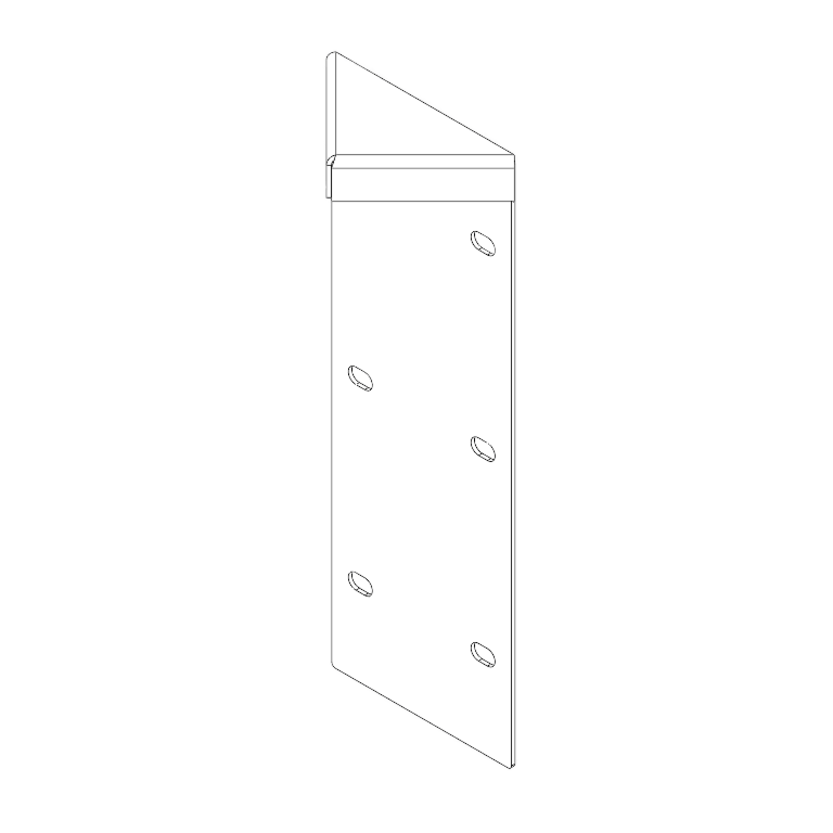 Cortenstaal hoekstuk 180° 30 cm