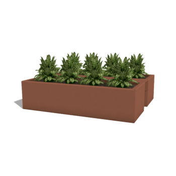 Gepoedercoat staal balkonplantenbak 60 cm