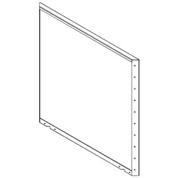 Gepoedercoat staal paneel 100 x 100 cm