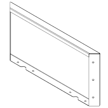 Gepoedercoat staal paneel 30 x 60 cm