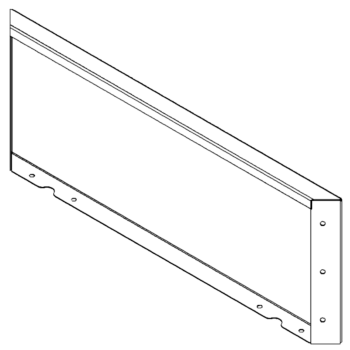 Gepoedercoat staal paneel 30 x 80 cm