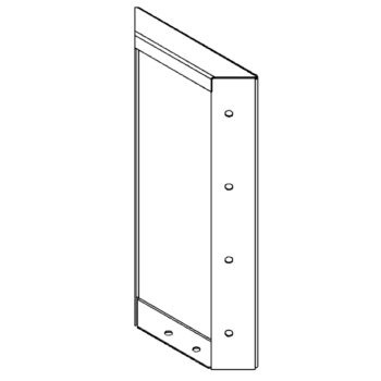 Gepoedercoat staal paneel 40 x 20 cm