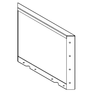 Gepoedercoat staal paneel 40 x 50 cm