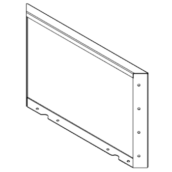 Gepoedercoat staal paneel 40 x 60 cm