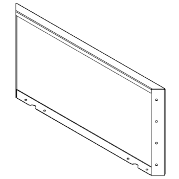 Gepoedercoat staal paneel 40 x 80 cm