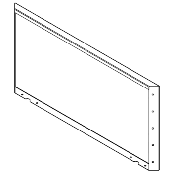 Gepoedercoat staal paneel 50 x 100 cm