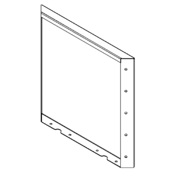 Gepoedercoat staal paneel 50 x 50 cm