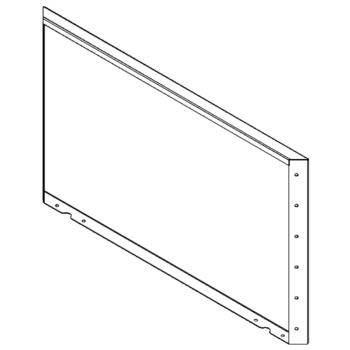 Gepoedercoat staal paneel 60 x 100 cm