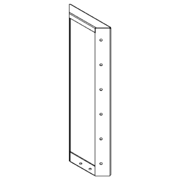 Gepoedercoat staal paneel 60 x 20 cm