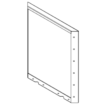 Gepoedercoat staal paneel 60 x 50 cm