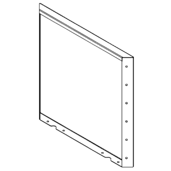 Gepoedercoat staal paneel 60 x 60 cm