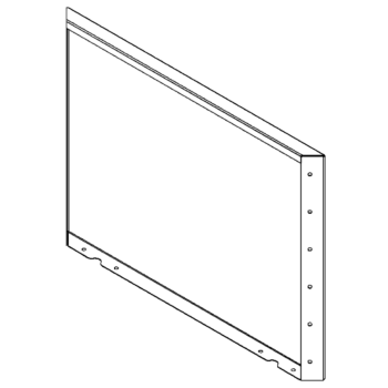 Gepoedercoat staal paneel 60 x 80 cm