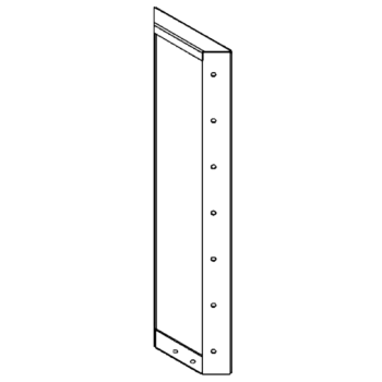 Gepoedercoat staal paneel 70 x 20 cm