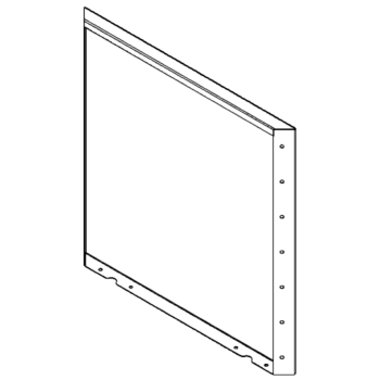 Gepoedercoat staal paneel 70 x 70 cm