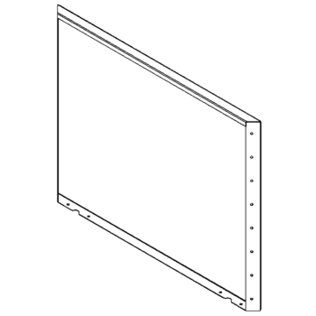 Gepoedercoat staal paneel 80 x 100 cm