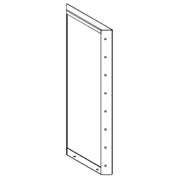 Gepoedercoat staal paneel 80 x 30 cm