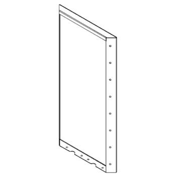 Gepoedercoat staal paneel 80 x 40 cm